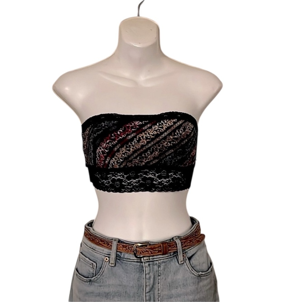 Free People Women’s Stretch Jewel Tone Stretchy Cropped Bando Tube Top Sz S